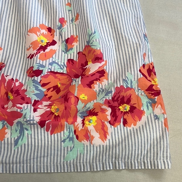 GAP - Blue and White stripe and floral lined Sundress - Picture 3 of 5